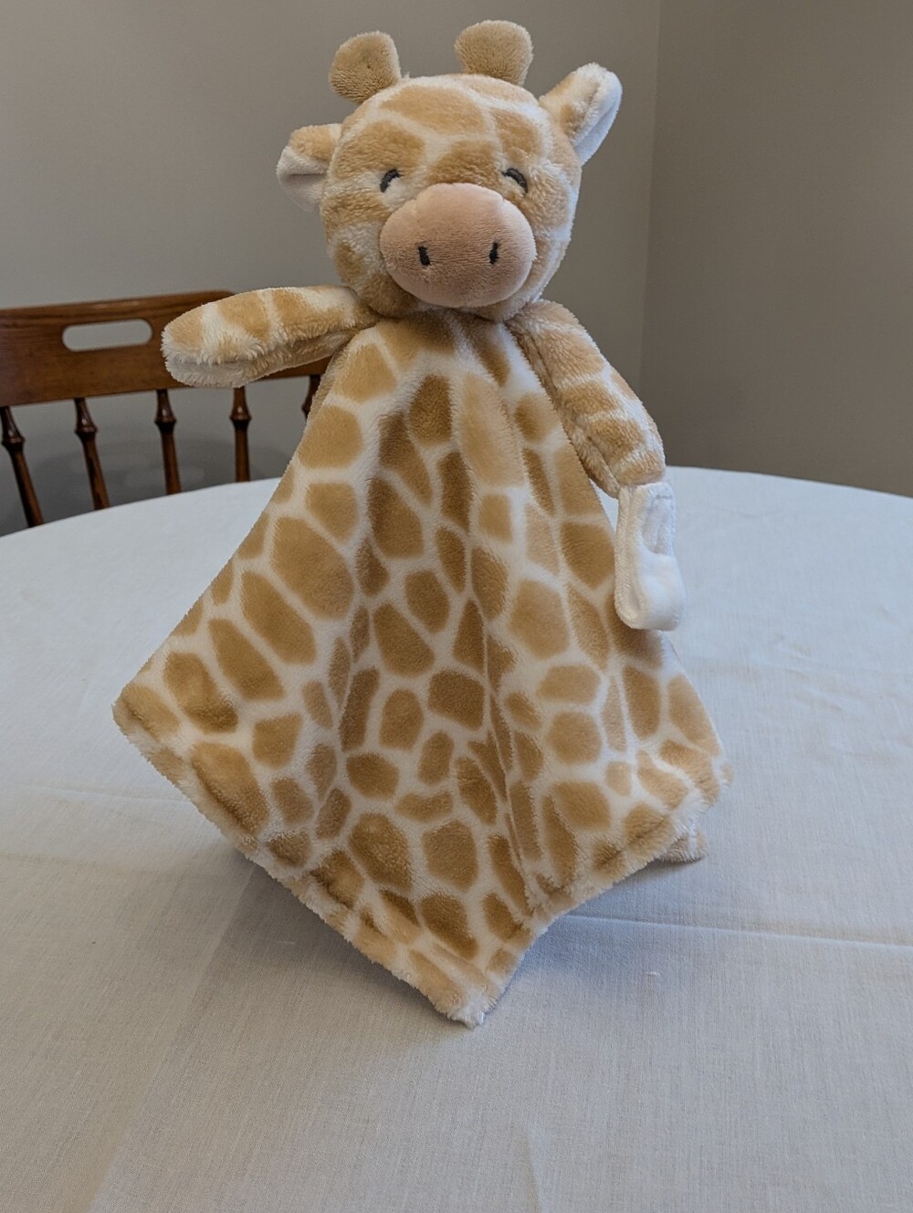 Carter's Giraffe Baby Plush Security Blanket Lovey With Soother Holder